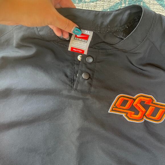 Vintage Nike Team Oklahoma State Cowboys Pullover Windbreaker Men's‎ Jacket - Picture 3 of 10